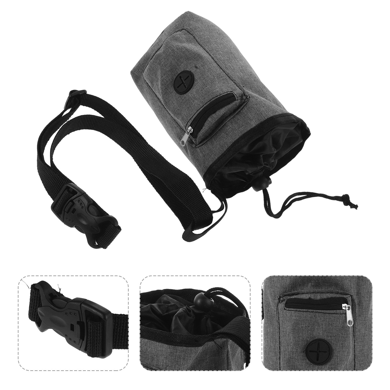 Chalk Bag - Gray Oxford Cloth Rock Climbing Chalk