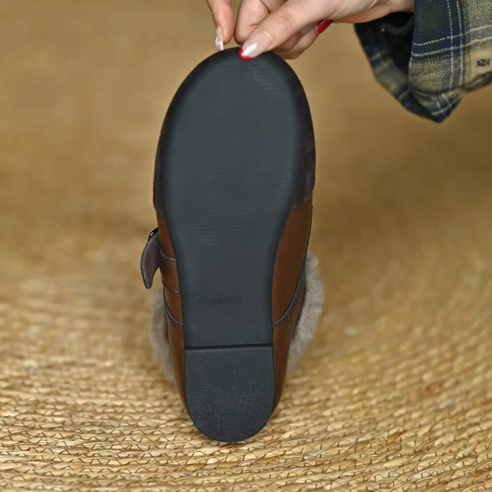 Fur Women's Loafers Leather Su - Crossfit Belt recension och pris