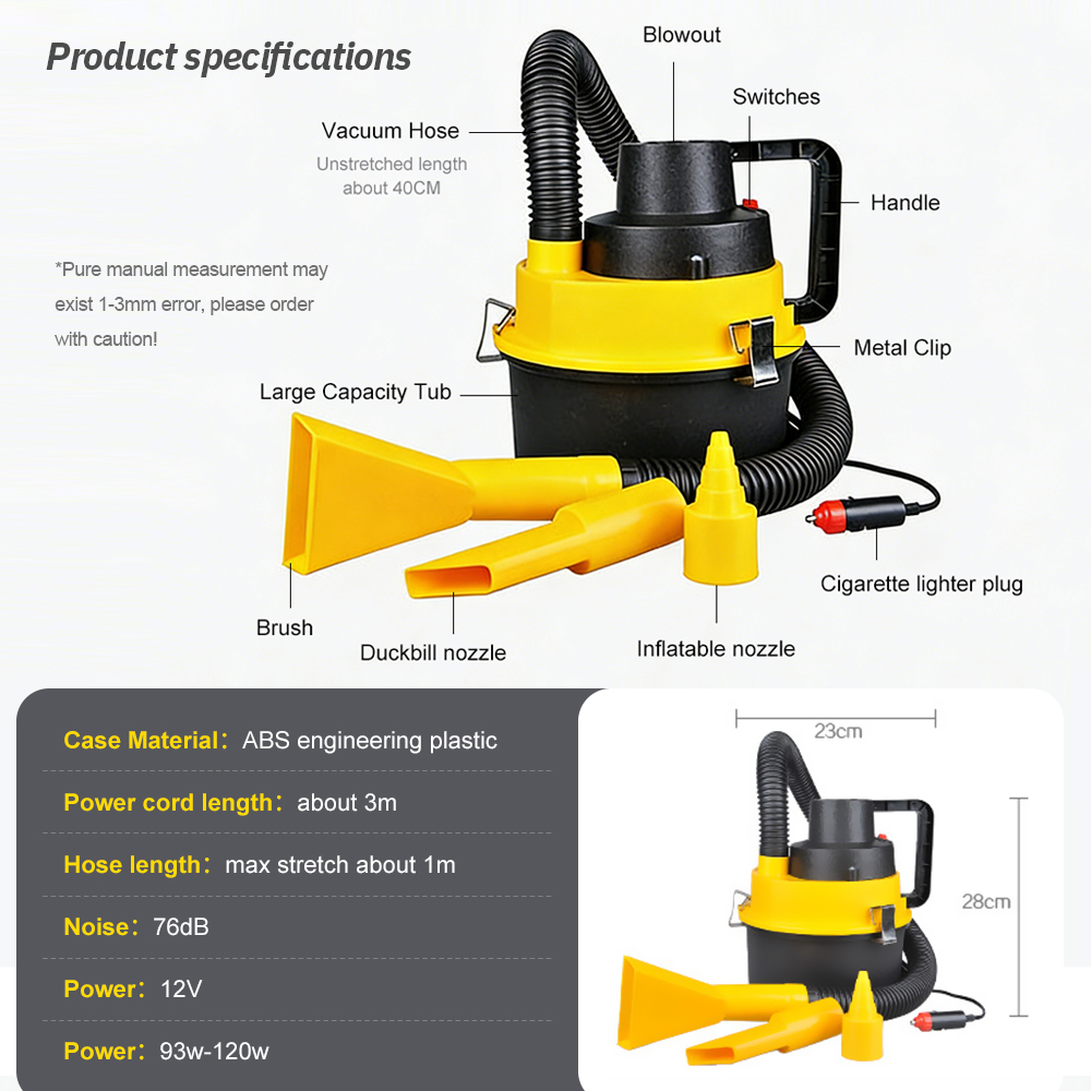 Portable 12V Car Vacuum Cleane - Crossfit Machine recension och pris